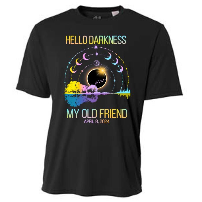 Hello Darkness My Old Friend April 08 Solar Eclipse Cooling Performance Crew T-Shirt