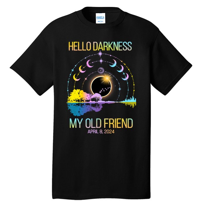 Hello Darkness My Old Friend April 08 Solar Eclipse Tall T-Shirt