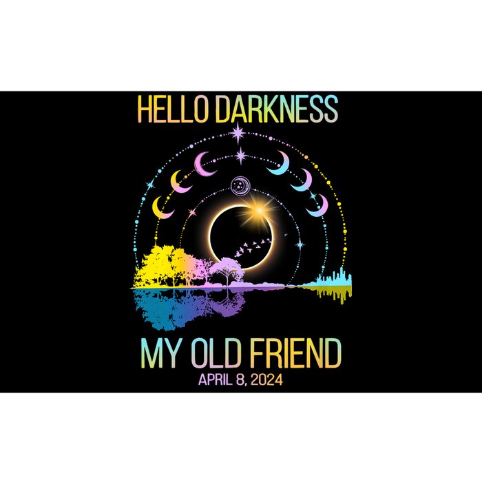 Hello Darkness My Old Friend April 08 Solar Eclipse Bumper Sticker