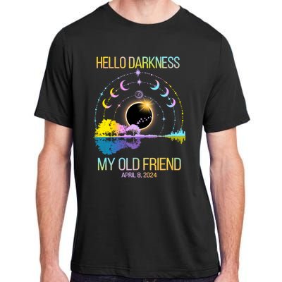 Hello Darkness My Old Friend April 08 Solar Eclipse Adult ChromaSoft Performance T-Shirt