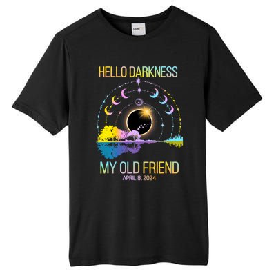 Hello Darkness My Old Friend April 08 Solar Eclipse Tall Fusion ChromaSoft Performance T-Shirt