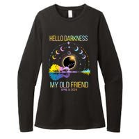 Hello Darkness My Old Friend April 08 Solar Eclipse Womens CVC Long Sleeve Shirt