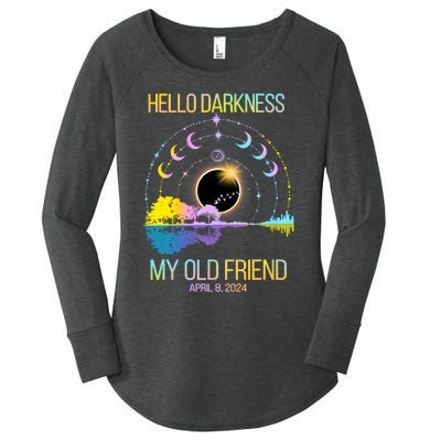 Hello Darkness My Old Friend April 08 Solar Eclipse Women's Perfect Tri Tunic Long Sleeve Shirt