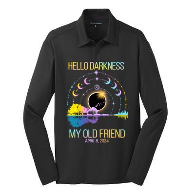 Hello Darkness My Old Friend April 08 Solar Eclipse Silk Touch Performance Long Sleeve Polo