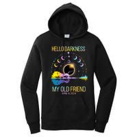 Hello Darkness My Old Friend April 08 Solar Eclipse Women's Pullover Hoodie