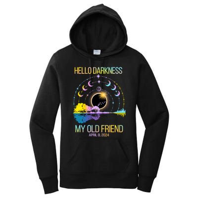 Hello Darkness My Old Friend April 08 Solar Eclipse Women's Pullover Hoodie