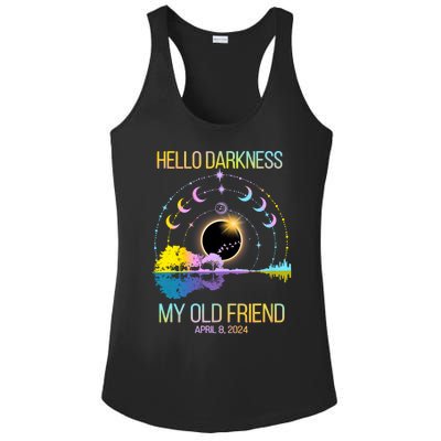 Hello Darkness My Old Friend April 08 Solar Eclipse Ladies PosiCharge Competitor Racerback Tank