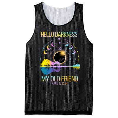 Hello Darkness My Old Friend April 08 Solar Eclipse Mesh Reversible Basketball Jersey Tank