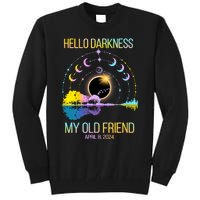 Hello Darkness My Old Friend April 08 Solar Eclipse Tall Sweatshirt