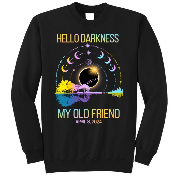 Hello Darkness My Old Friend April 08 Solar Eclipse Tall Sweatshirt