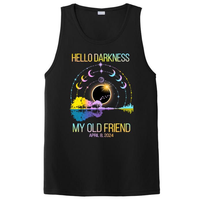 Hello Darkness My Old Friend April 08 Solar Eclipse PosiCharge Competitor Tank