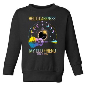 Hello Darkness My Old Friend April 08 Solar Eclipse Toddler Sweatshirt