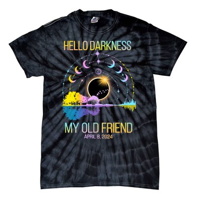 Hello Darkness My Old Friend April 08 Solar Eclipse Tie-Dye T-Shirt