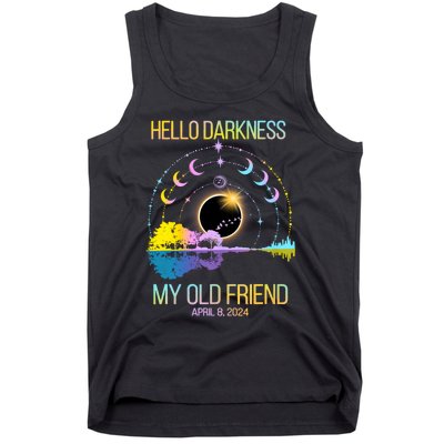 Hello Darkness My Old Friend April 08 Solar Eclipse Tank Top