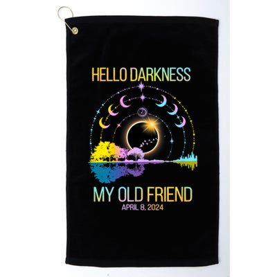 Hello Darkness My Old Friend April 08 Solar Eclipse Platinum Collection Golf Towel