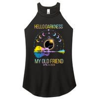 Hello Darkness My Old Friend April 08 Solar Eclipse Women's Perfect Tri Rocker Tank