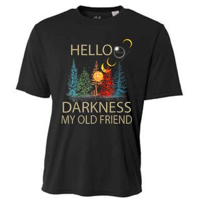 Hello Darkness My Old Friend Solar Eclipse April 08 2024 Trending Now Get It Cooling Performance Crew T-Shirt