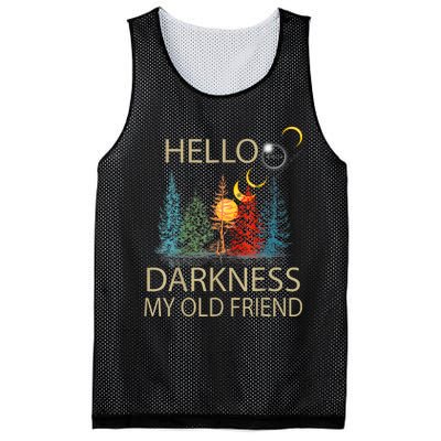 Hello Darkness My Old Friend Solar Eclipse April 08 2024 Trending Now Get It Mesh Reversible Basketball Jersey Tank