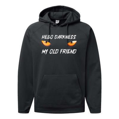 Hello Darkness My Old Friend Halloween Costume Cat Performance Fleece Hoodie