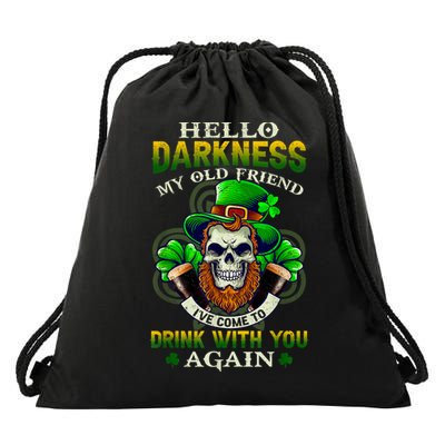 Hello Darkness My Old Friend I’ve Come To Drink With You Again Drawstring Bag