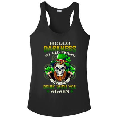 Hello Darkness My Old Friend I’ve Come To Drink With You Again Ladies PosiCharge Competitor Racerback Tank