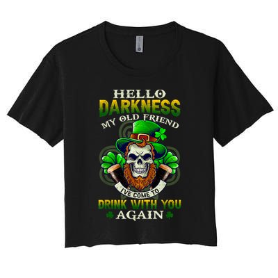 Hello Darkness My Old Friend I’ve Come To Drink With You Again Crop Top