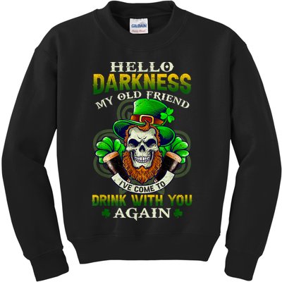 Hello Darkness My Old Friend I’ve Come To Drink With You Again Kids Sweatshirt