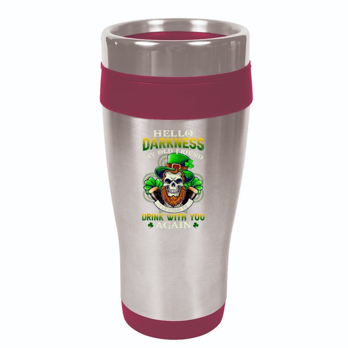 Hello Darkness My Old Friend I’ve Come To Drink With You Again 16oz Travel Tumbler