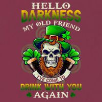 Hello Darkness My Old Friend I’ve Come To Drink With You Again 16oz Travel Tumbler
