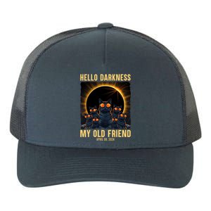 Hello Darkness My Old Friend Solar Eclipse April 08 2024 Funny Cat Yupoong Adult 5-Panel Trucker Hat