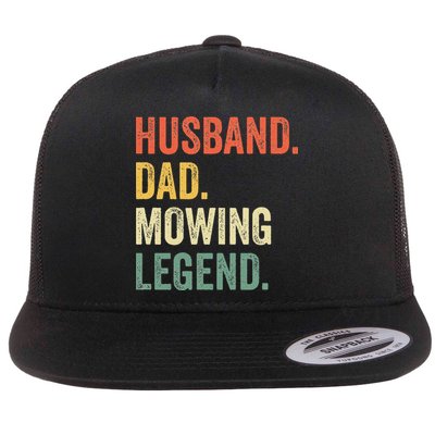 Husband Dad Mowing Legend Lawn Care Gardener Father Funny Flatbill Hat