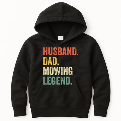 Husband Dad Mowing Legend Lawn Care Gardener Father Funny Kids Hoodie