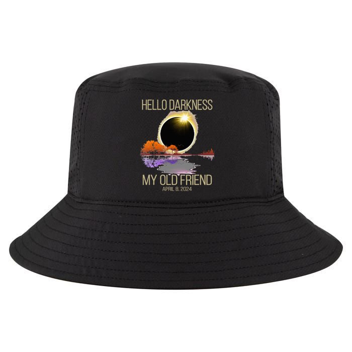 Hello Darkness My Old Friend Solar Eclipse April 08 2024 Cool Comfort Performance Bucket Hat