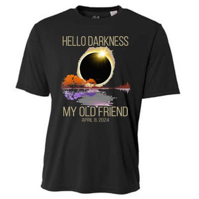 Hello Darkness My Old Friend Solar Eclipse April 08 2024 Cooling Performance Crew T-Shirt