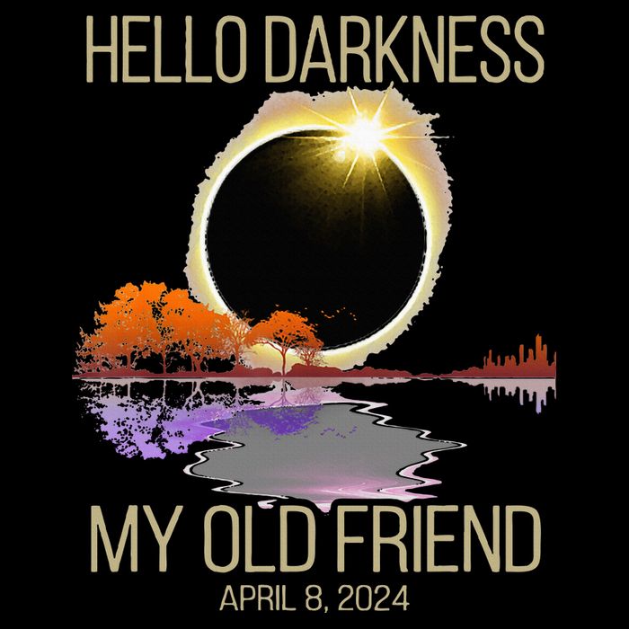 Hello Darkness My Old Friend Solar Eclipse April 08 2024 Daily Commute Backpack