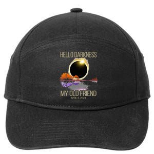 Hello Darkness My Old Friend Solar Eclipse April 08 2024 7-Panel Snapback Hat