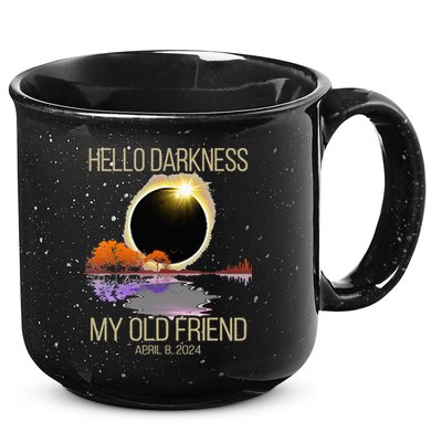 Hello Darkness My Old Friend Solar Eclipse April 08 2024 15oz Campfire Ceramic Mug