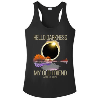 Hello Darkness My Old Friend Solar Eclipse April 08 2024 Ladies PosiCharge Competitor Racerback Tank