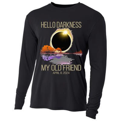 Hello Darkness My Old Friend Solar Eclipse April 08 2024 Cooling Performance Long Sleeve Crew