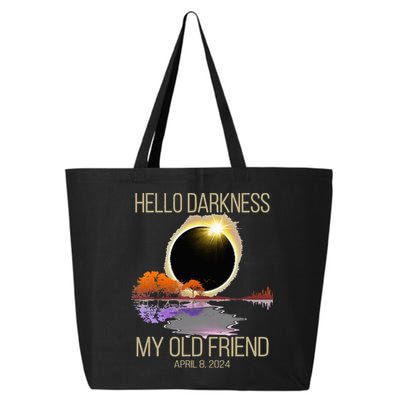 Hello Darkness My Old Friend Solar Eclipse April 08 2024 25L Jumbo Tote