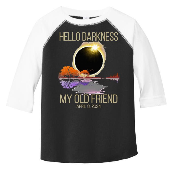 Hello Darkness My Old Friend Solar Eclipse April 08 2024 Toddler Fine Jersey T-Shirt