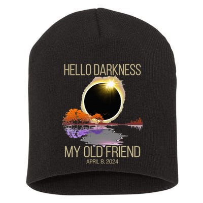 Hello Darkness My Old Friend Solar Eclipse April 08 2024 Short Acrylic Beanie