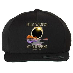 Hello Darkness My Old Friend Solar Eclipse April 08 2024 Wool Snapback Cap