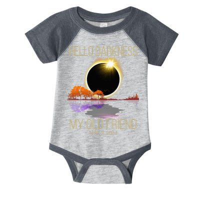 Hello Darkness My Old Friend Solar Eclipse April 08 2024 Infant Baby Jersey Bodysuit