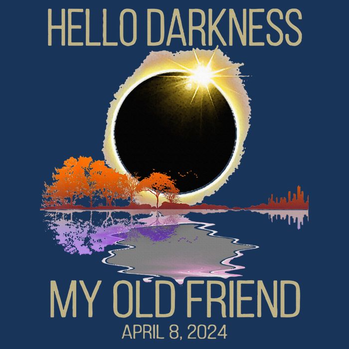 Hello Darkness My Old Friend Solar Eclipse April 08 2024 Infant Baby Jersey Bodysuit