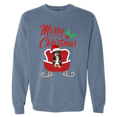 Havanese Dog Merry Christmas Design For The Holiday Season! Garment-Dyed Sweatshirt