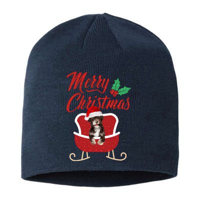 Havanese Dog Merry Christmas Design For The Holiday Season! Sustainable Beanie