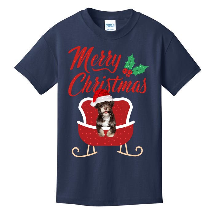 Havanese Dog Merry Christmas Design For The Holiday Season! Kids T-Shirt