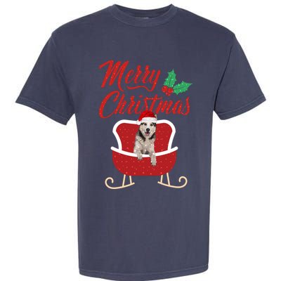 Husky Dog Merry Christmas Design For The Holiday Season! Garment-Dyed Heavyweight T-Shirt