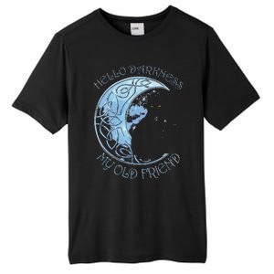 Hello Darkness My Old Friend Funny Cat Moon Tall Fusion ChromaSoft Performance T-Shirt